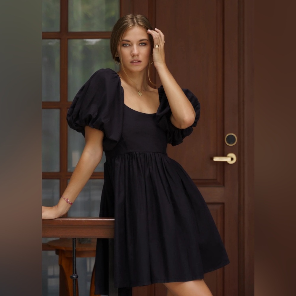 Handmade Balielf Puff Sleeve Dress NWT